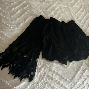 Black long sleeve off shoulder blouse